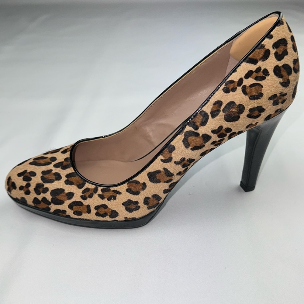 Franco Sarto Leopard Print Calf Hair Pumps Sz 7.5w